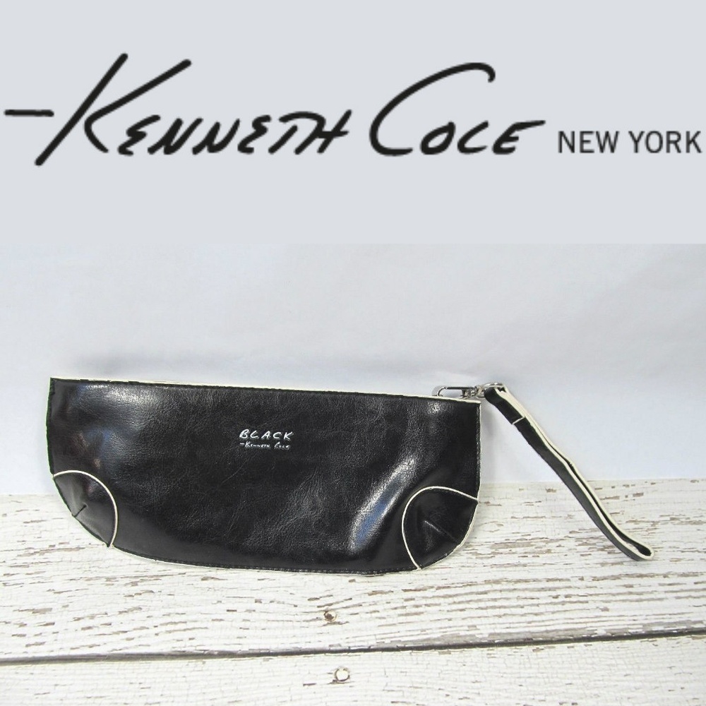 Kenneth Cole Black Small Wristlet Clutch Purse